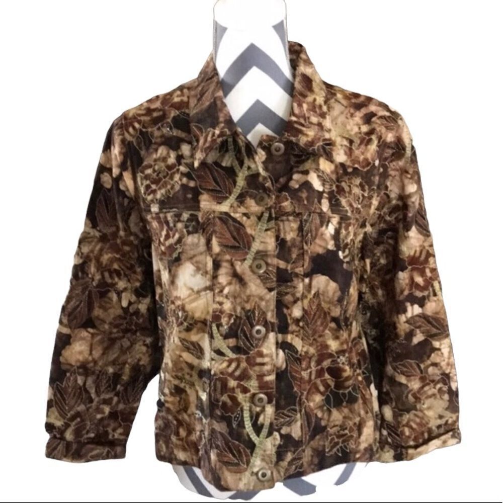 Julia Small Beaded Jacket Brown, Tan, Gold